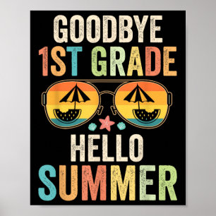 Poster Adieu 1ère année Bonjour été Première année Derniè