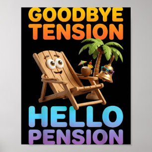Poster Adieu tension bonjour pension vacances d'été