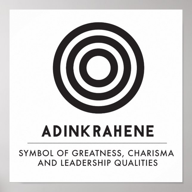 Poster Adinkrahene | Grandeur, caractère, leadership (Devant)