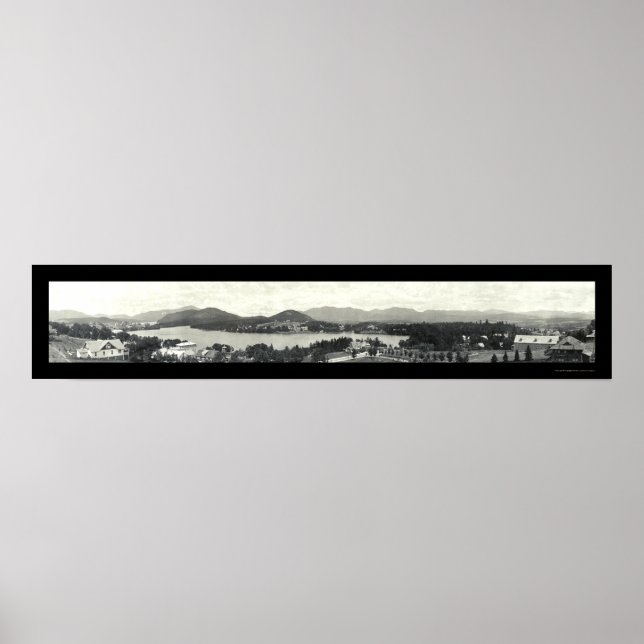 Poster Adirondack Mountains & Lake Placid 1912 (Devant)