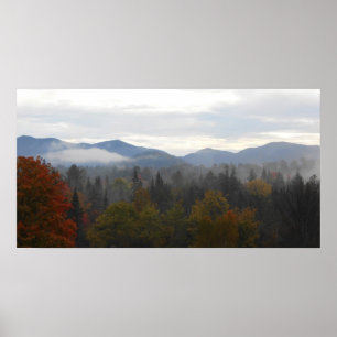 Poster Adirondacks High Peaks Mountains Automne