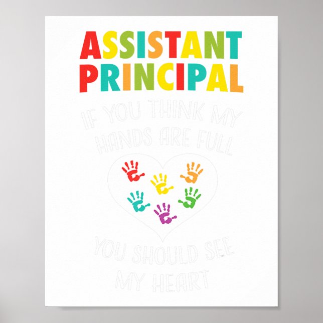Poster Adjoint principal Cute enseignant Appréciation Cad (Devant)
