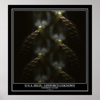 POSTER ADN HÉLIX - VIE INCONNUE