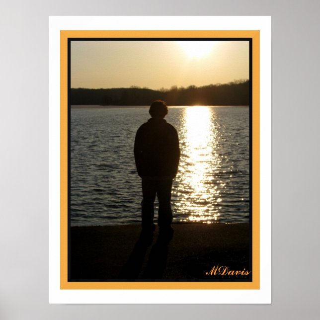 Poster Ado dans Sunset Fine Art Photographie (Devant)