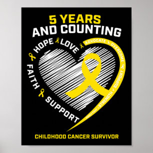 Poster Ado Garçons Filles Enfants 5 ans Or Enfance Cancer