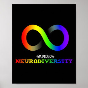 Poster Adopter la Neurodiversité Autisme Asd Tdah Infini 
