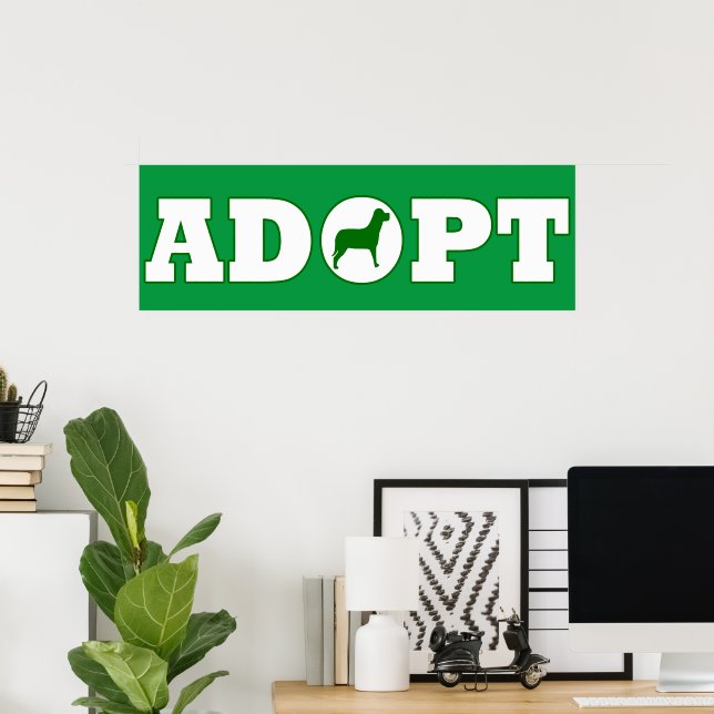 Poster Adopter les animaux (Bureau à domicile)