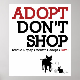 Poster Adopter Ne pas Acheter