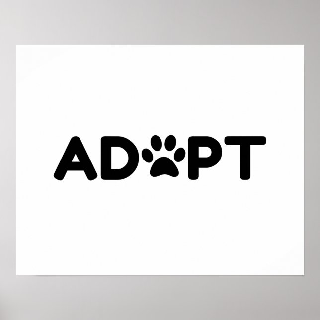 POSTER ADOPTER UN CHIEN PAW (Devant)