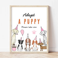 adopter un chiot Chien de Pawty Symbole de table d