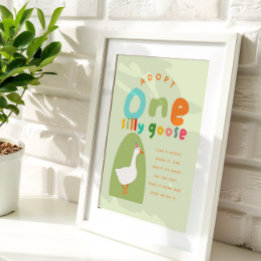 Poster Adopter une farce une oie sotte 1er anniversaire F