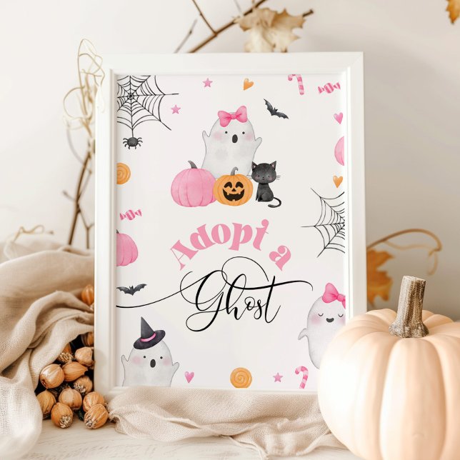 Poster Adopter une fête d'anniversaire de Ghost Halloween (Créateur téléchargé)