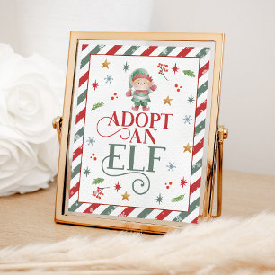 Poster Adopter une fête de Noël des elfes