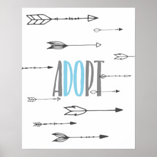 Poster Adoptez l'affiche fléchée
