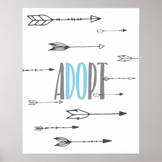 Poster Adoptez l'affiche fléchée (Devant)