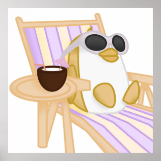 Poster Adoptez-moi Pingouin d'or