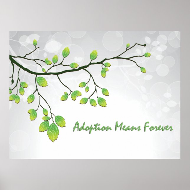 Poster Adoption Signifie Pour Toujours (Devant)