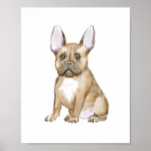 Poster Adorable chiot français bulldog