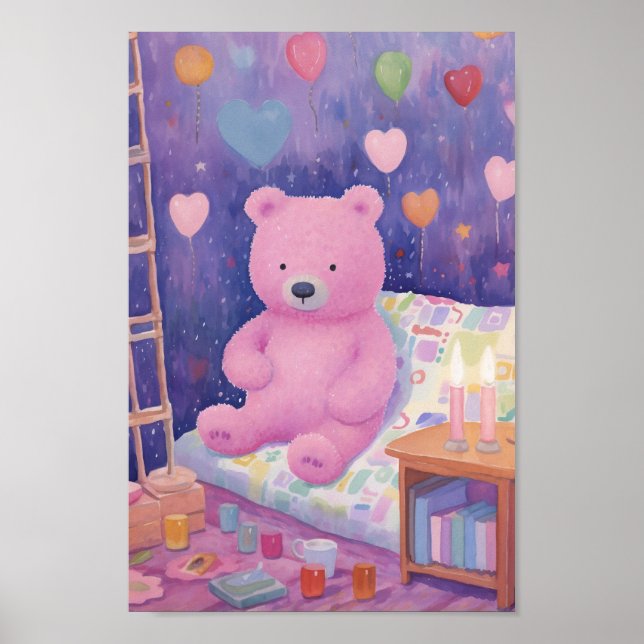 Poster Adorable ours farci (Devant)