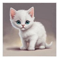 adorable petit chaton blanc