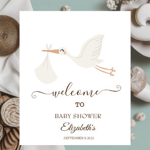 Poster adorable petite cigogne