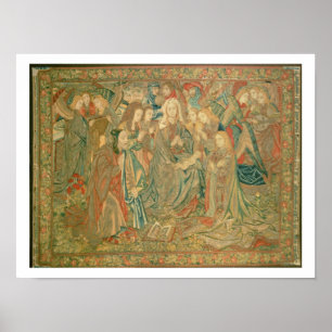 Poster Adoration de l'enfant du Christ (tapisserie)