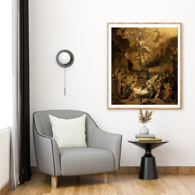 Poster Adoration des bergers beaux-arts Noël (Créateur téléchargé)