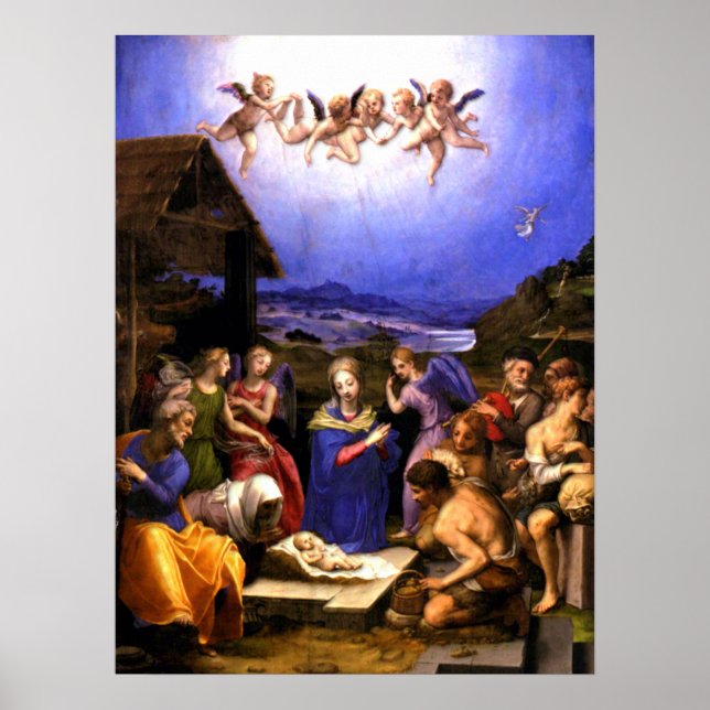 Poster Adoration des bergers - Bronzino - Italien (Devant)