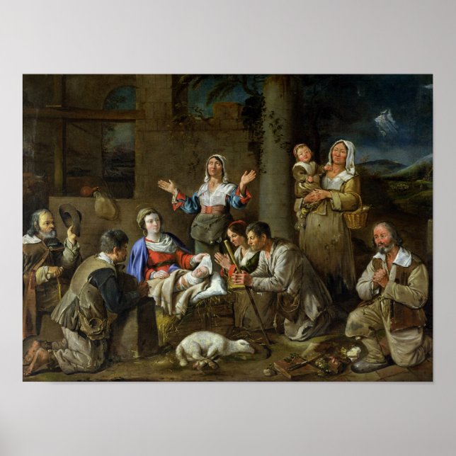 Poster Adoration des bergers, c.1659 (Devant)