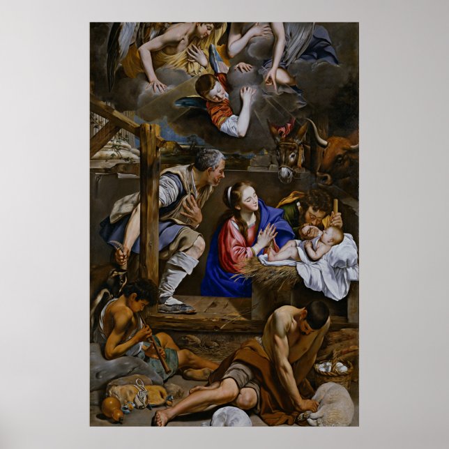 Poster Adoration des bergers - Juan Bautista Maino (Devant)