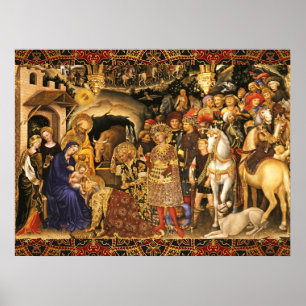 Poster ADORATION DES MAGES Gentile Da Fabriano, Noël