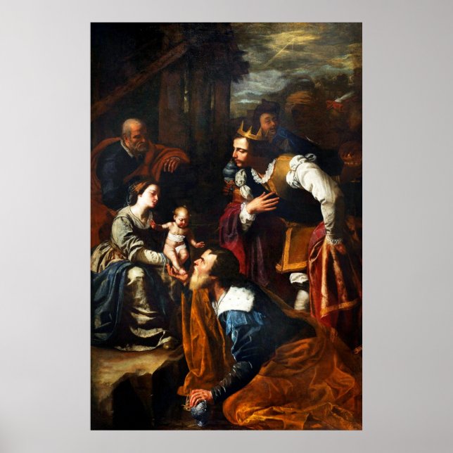 Poster Adoration des Magi - Artemisa Gentileschi (Devant)