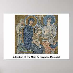 Poster Adoration des Magi par Mosaicist bizantin