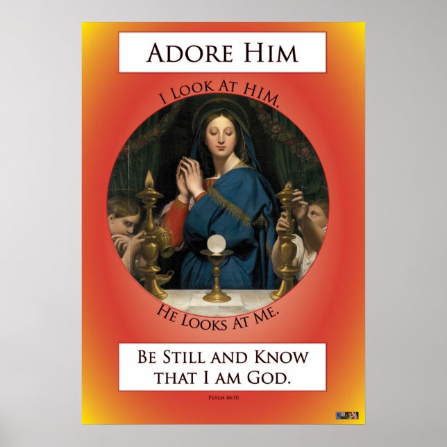 Poster Adoration eucharistique (Devant)