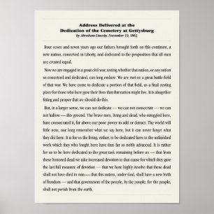 Poster Adresse Gettysburg.