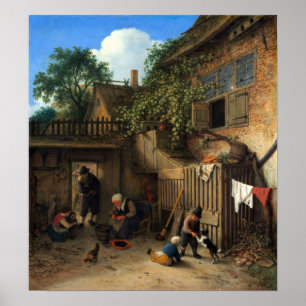 Poster Adriaen van Ostade La porte du chalet