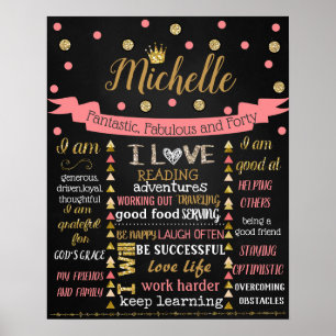 Poster Adulte Anniversaire cassé gâteau panneau d'affiche