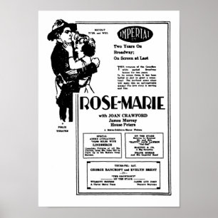 Poster Advertisemen de film silencieux de Joan Crawford