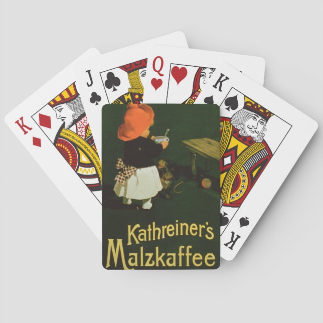 Poster advertising for 'Kathreiner's Malt Coffee' Spielkarten (Rückseite)