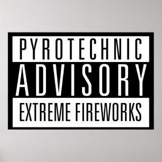 Poster Advisory pyrotechnique