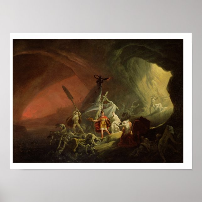 Poster Aeneas et le Sibyl, c.1800 (huile sur toile) (Devant)