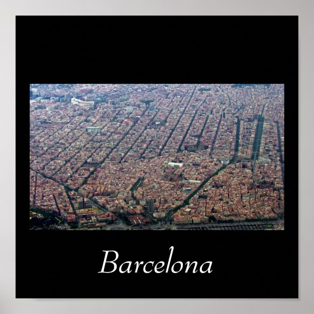 Poster Aerial de Barcelone (Devant)