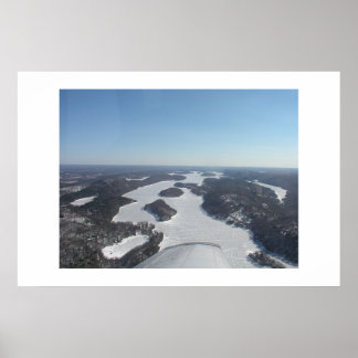 Poster Aérien du lac Candlewood