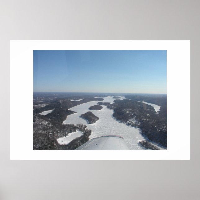 Poster Aérien du lac Candlewood (Devant)