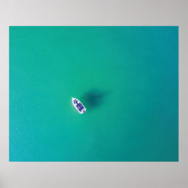 Poster aérien turquoise et Turquoise