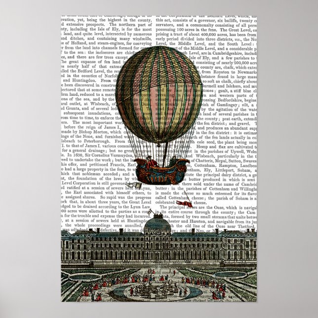 Poster Aéronef au-dessus de la ville (Devant)