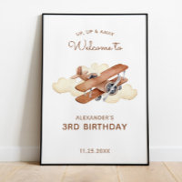 Aéronef vintage Biplane Accueil pour l'anniversair
