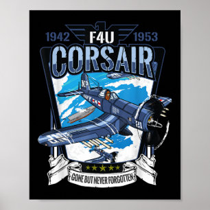 Poster Aéronefs de combat militaire de la Seconde Guerre 