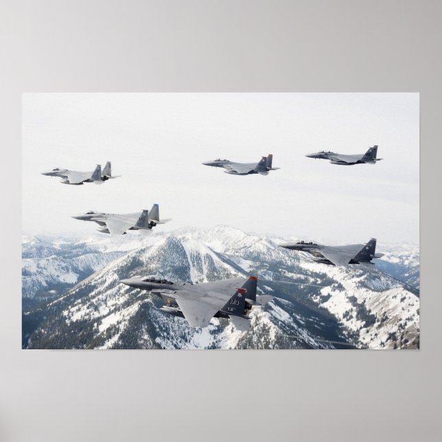 Poster Aéronefs de l'aigle de frappe F-15 (Devant)