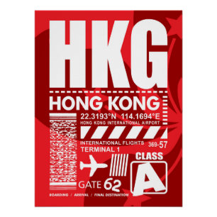Poster Aéroport de Hong Kong